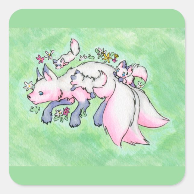 Fox  square sticker (Front)