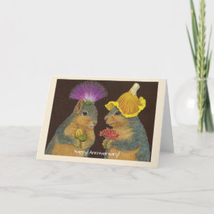 Fox squirrel anniversary card