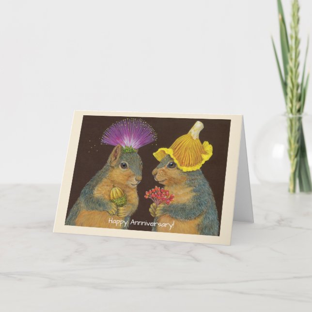 Fox squirrel anniversary card (Front)