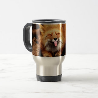 Fox Sticking It's Tongue Out Travel Mug