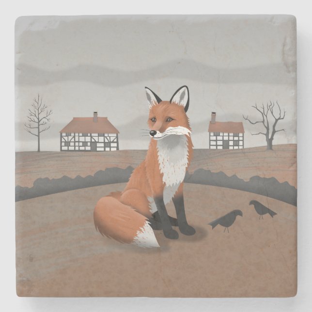 Fox Stone Coaster (Front)