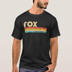 FOX Surname Funny Retro Vintage 80S 90S Birthday R T-Shirt