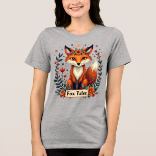 Fox Tales Boho Woodland Animal Tri-Blend Shirt