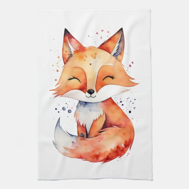 Fox Tea Towel (Vertical)