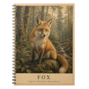 Fox Temperate Woodlands VINTAGE Notebook