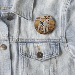 Fox Terrier 6 Cm Round Badge
