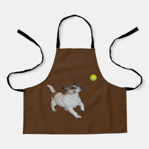 Fox Terrier Ball Play, Kids Full Print Apron