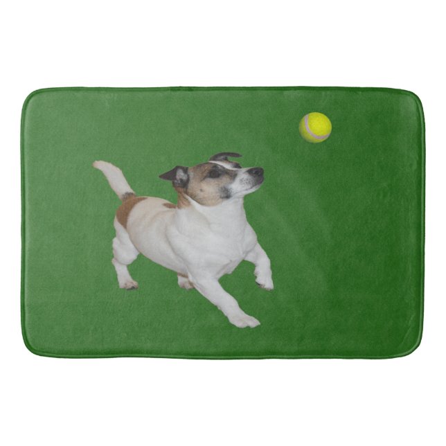 Fox Terrier Ball Trance, Memory Foam Bathmat (Front)