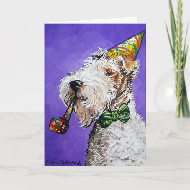 Fox Terrier Birthday Card (Front)
