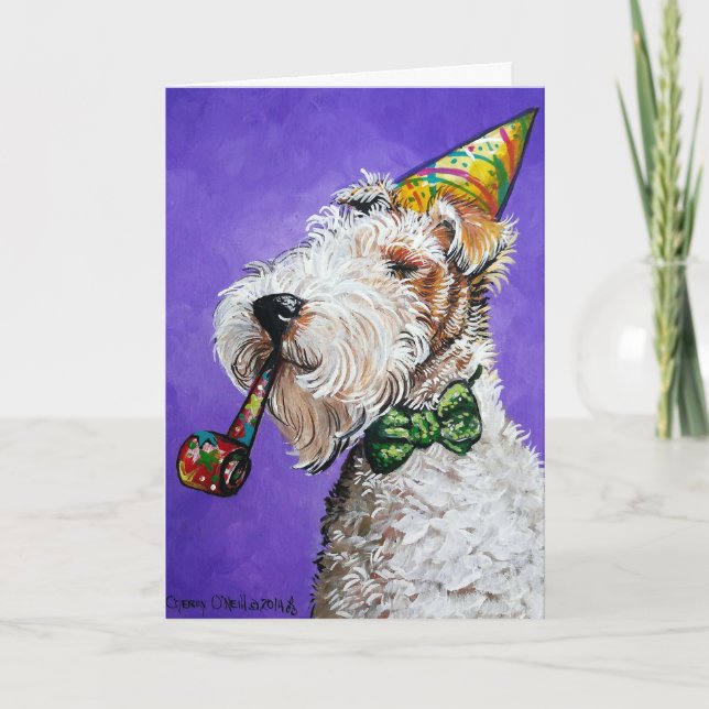 Fox Terrier Birthday Card (Front)
