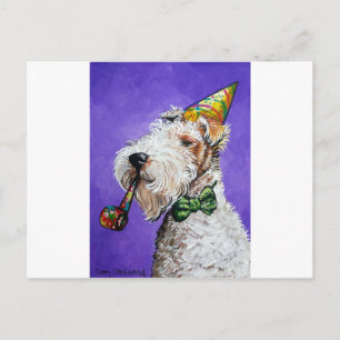 Fox Terrier Birthday Postcard