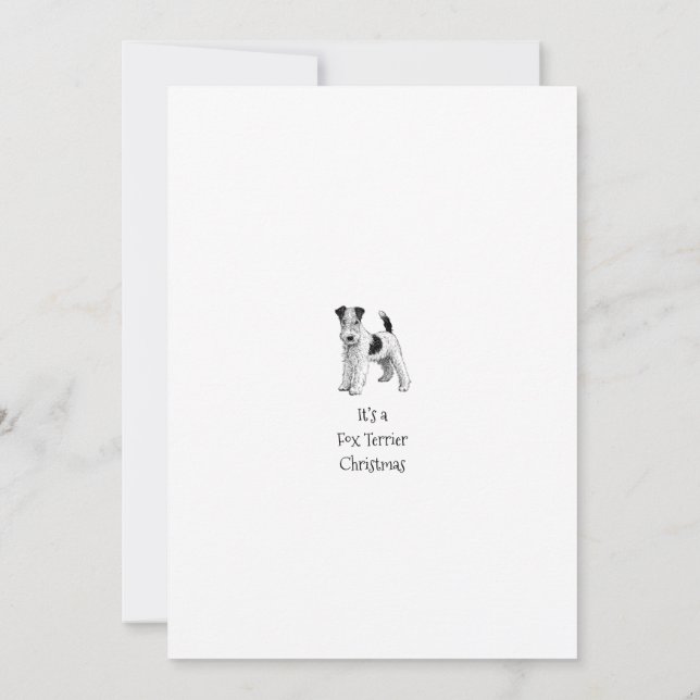 Fox Terrier Christmas Card (Back)