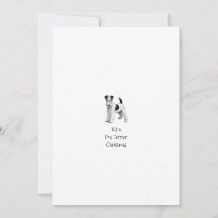 Fox Terrier Christmas Card