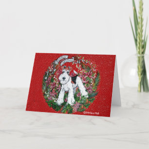 Fox Terrier Christmas Holiday Card