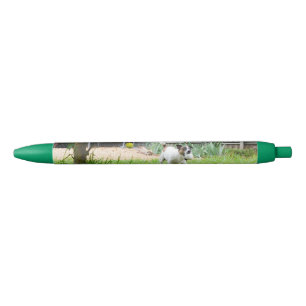 Fox Terrier Funny Scare Face, Blue Ink Pen