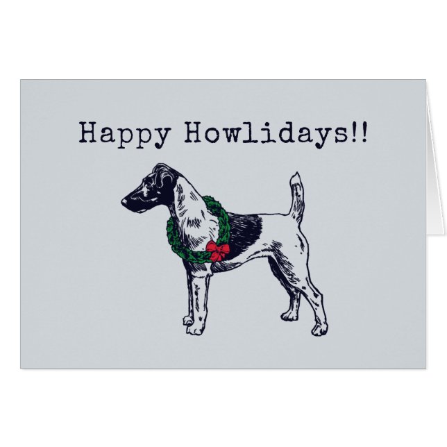 Fox Terrier Holiday Card (Front Horizontal)