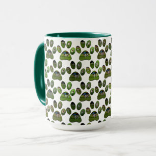 Fox Terrier Paw Prints, Combo Coffee Mug