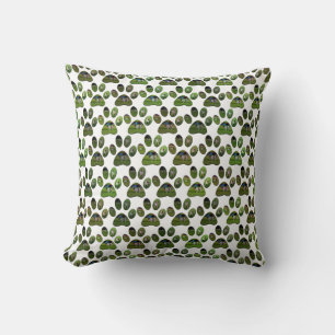 Fox Terrier Paw Prints, Cushion