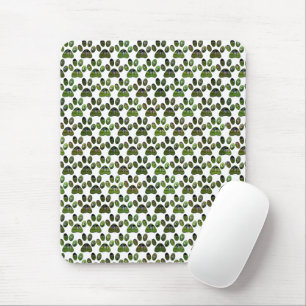 Fox Terrier Paw Prints, Mousepad