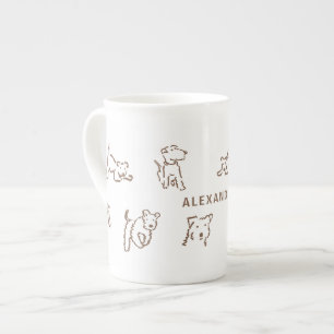 Fox Terrier Personalised Bone China Mug