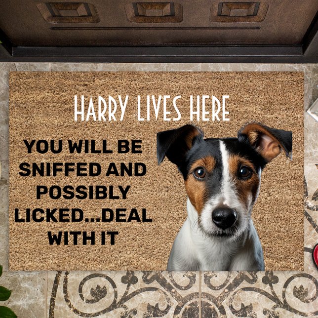 Fox Terrier personalised funny doormat (Creator Uploaded)