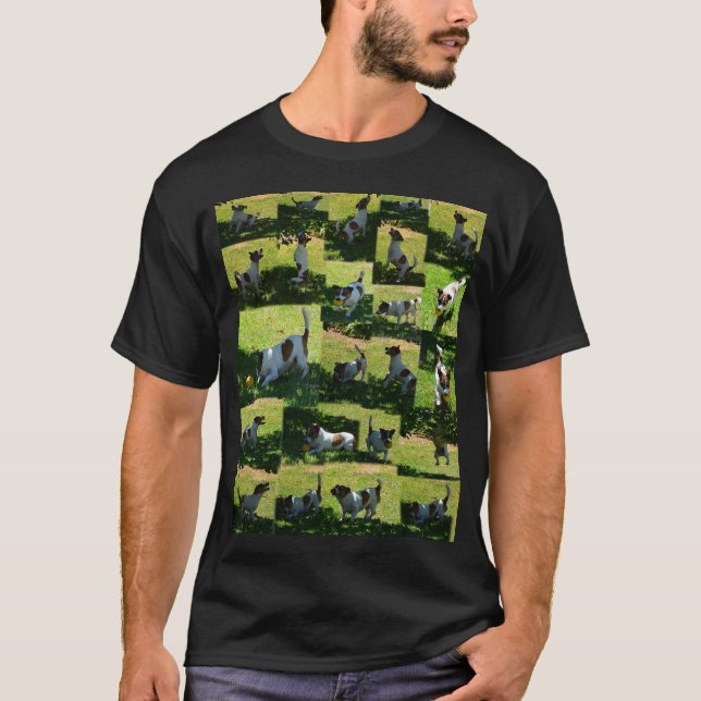 Fox Terrier Photo Collage, T-Shirt (Front)