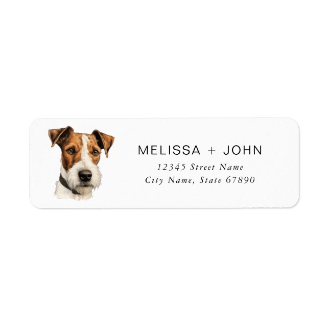 Fox Terrier Return Address Labels (Front)
