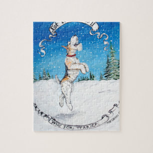 Fox Terrier Snow Jigsaw Puzzle