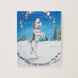 Fox Terrier Snow Jigsaw Puzzle