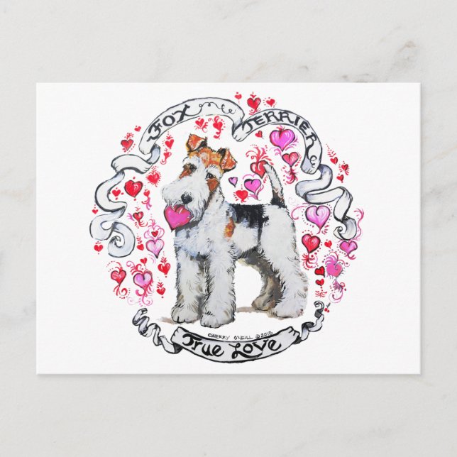 Fox Terrier Sweetheart Postcard (Front)