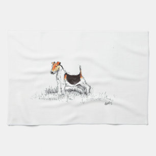 Fox Terrier Tea Towel