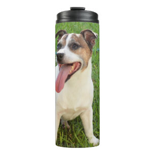 Fox Terrier, Tongue In Cheek, Thermal Tumbler