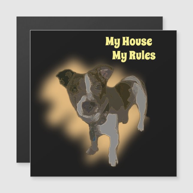 Fox Terrier Watercolor, Magnetic Card (Front/Back)