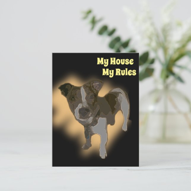 Fox Terrier Watercolor, Postcard (Standing Front)