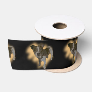 Fox Terrier Watercolor, Satin Ribbon