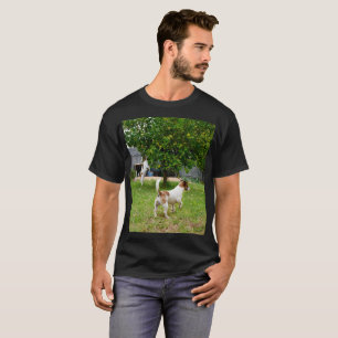 Fox Terriers Playtime, Mens Black T-shirt