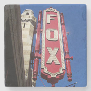 Fox Theatre Atlanta Landmark Marble Stone Coaster. Coaster