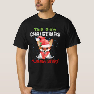Fox This Is My Christmas Pajama Shirt T-Shirt Fox