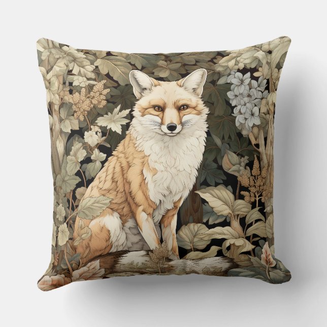 Fox Throw Pillow (Back)