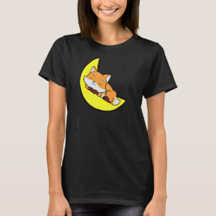 Fox Tired Nap All Day Sleep All Night Cute Fox T-Shirt