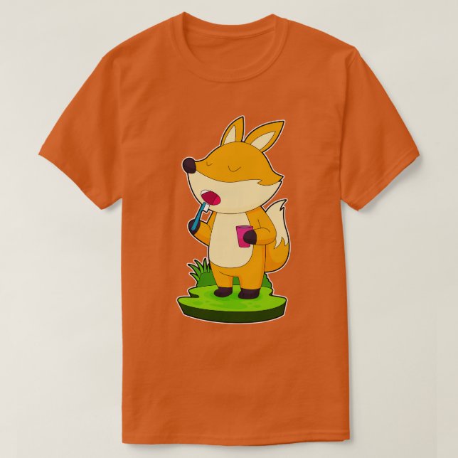 Fox Toothbrush T-Shirt (Design Front)