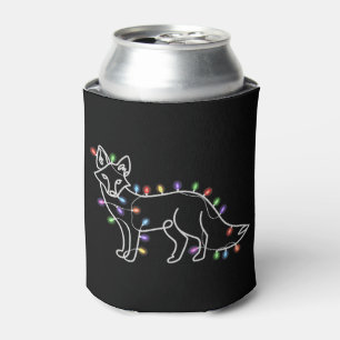 Fox Tree Christmas Xmas Pet Animal Lover Gifts Can Cooler