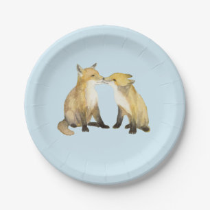 Fox Twins Paper Plate