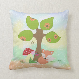 fox under the tree cushion