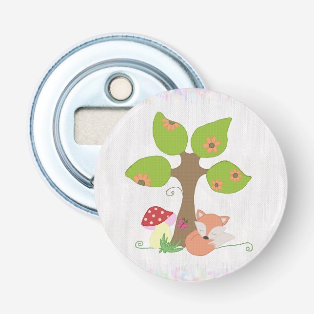 Fox under tree bottle opener (Front)