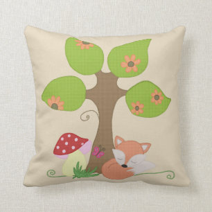 fox under tree cushion