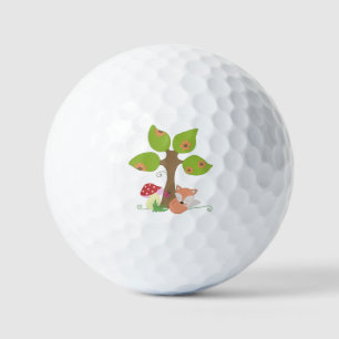 fox under tree golf balls