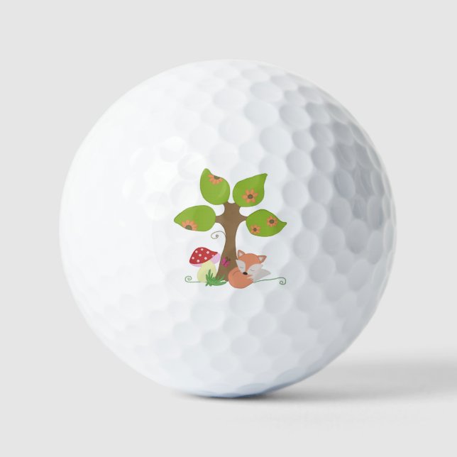fox under tree golf balls (Front)
