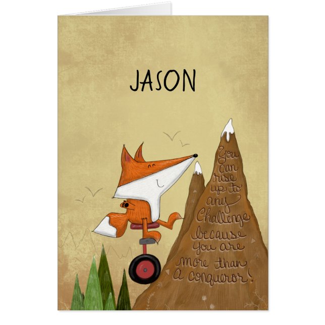 Fox Unicyclist-More Than a Conqueror (Front)