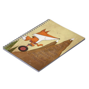Fox Unicyclist-More Than a Conqueror Notebook
